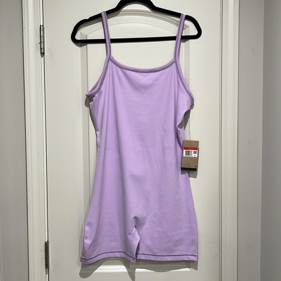 Nike One Capsule Romper Dri-Fit Shorts Bodysuit Lilac Bloom - Picture 1 of 5